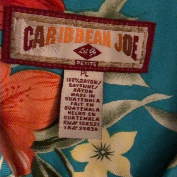 Caribbean Joe Hibiscus Button Down Shirt - Picture 4 of 4